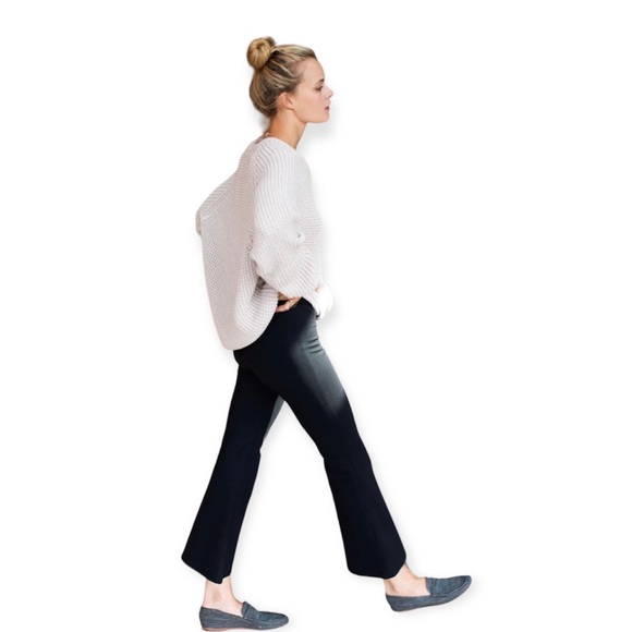 Emerson Fry Layering Flare Black Ponte Pants | Cropped | Stretch | Neutral - Picture 9 of 10